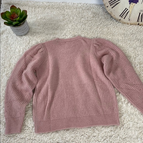 NWOT INC Women's Pink Long Sleeve Jewel Neck Sweater Size Medium - Picture 3 of 4